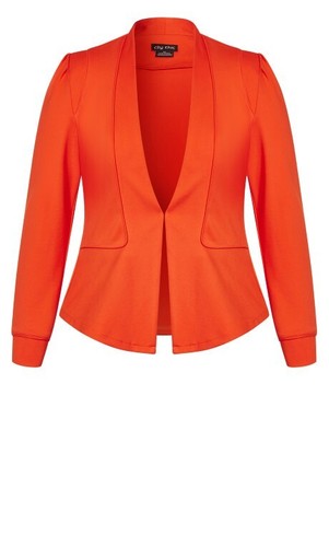 Chaqueta CITY CHIC Piping Praise - Naranja Mandarín - Talla 16 - Imagen 11 de 13