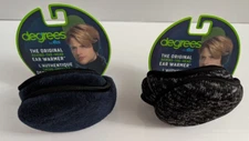 2 Degrees by 180s  Fleece Behind-the-Head Ear Muffs Charcoal Heather & Navy Blue