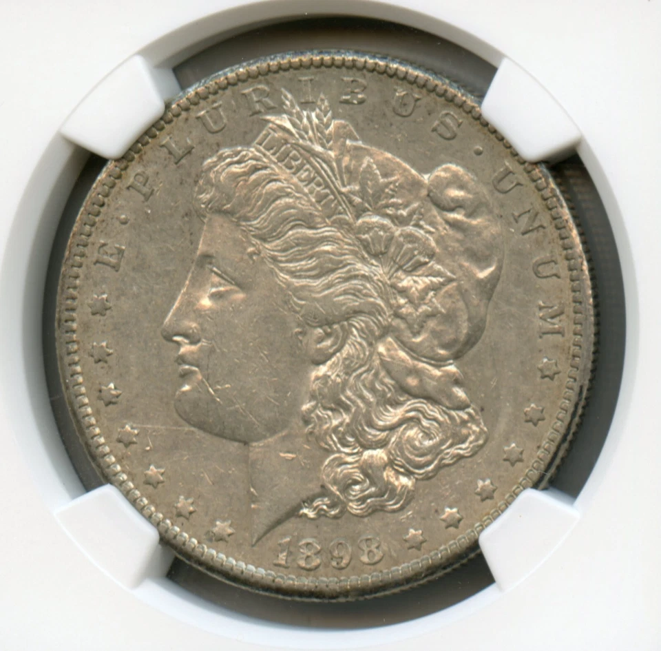 1898 S Morgan Silver Dollar NGC AU 55 - Image 3 of 4