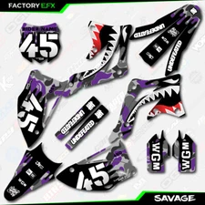 Gray & Purple Savage Camo Graphics Kit fits 12-15 Kawasaki KXF450 KX450F  Decal