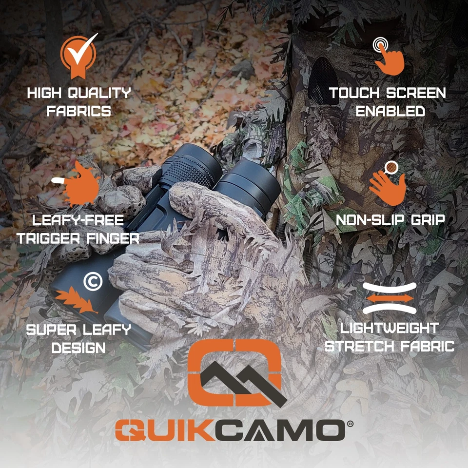 3D Leafy Camo Gloves, Lightweight, Mossy Oak and REALTREE Camo - Image 4 of 4