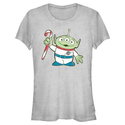 Junior's Toy Story Alien And Candy Cane T-Shirt