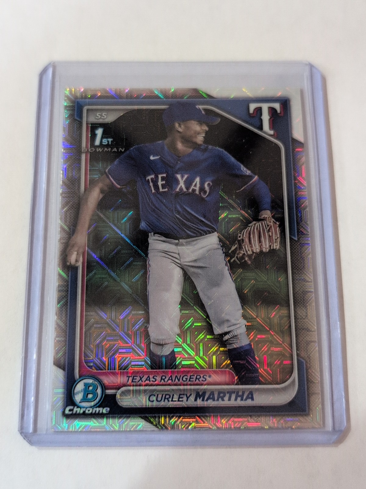 2024 Bowman Chrome Mega Box Mojo Refractor Curley Martha Texas Rangers #BCP-168