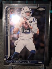 Riley Leonard 2025 topps chrome Football Rookie Card RC Indianapolis Colts