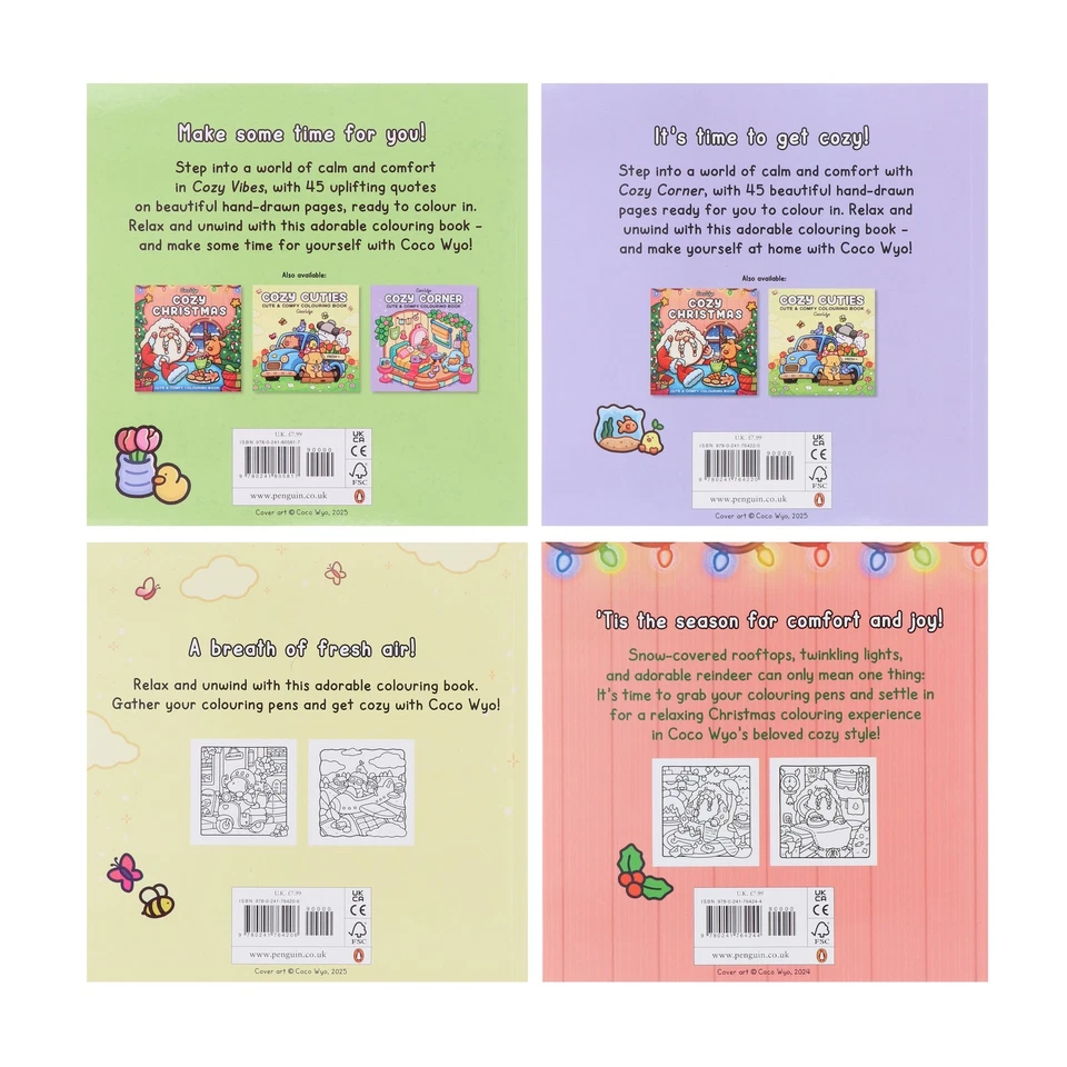 Coco Wyo: A Cute & Comfy 4 Colouring Books Set - Ages 8+ - Paperback - Image 3 of 4
