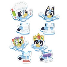 Tomy Toomies Bluey Bath Puzzle - 8 Foam Pieces with Suction Storage Bag NEW