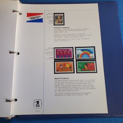 Francobolli commemorativi e definitivi 1986-88 USPS Commemorativi Stamp Club - Foto 3 di 18