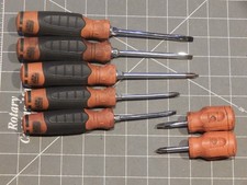 Mac 7pc Orange Black Handle Screwdriver Set Phillips Flathead Slotted Phrb