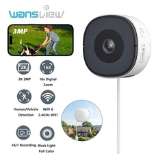 Wansview 2K 3MP Window Camera WIFI6 Wired Security Camera System Indoor Camera