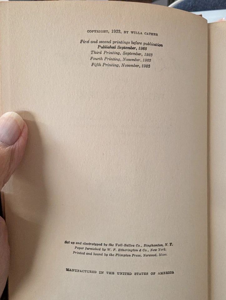 Willa Cather mini library 10 titles vintage some 1st Ed G or better HB 250916 Foto 3 de 4