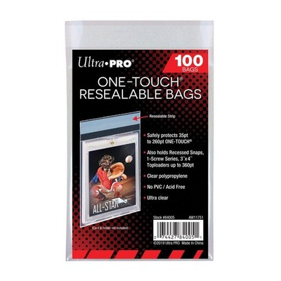 Ultra Pro One-Touch Trading Card Protective Bags (100 One Size, Multi 