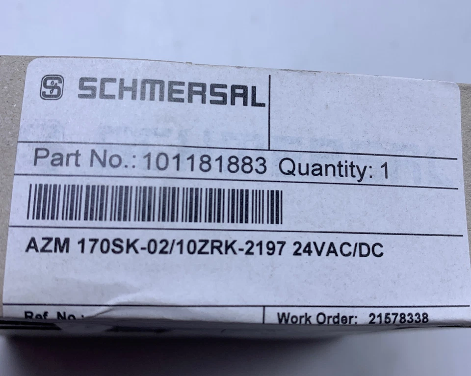 Schmersal AZM 170SK-02/10ZRK-2197 安全联锁开关 24VAC/DC — 第 2/4 张图片