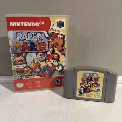 Paper Mario (Nintendo 64, 2001) AUTHENTIC - Tested Very Clean Good Label