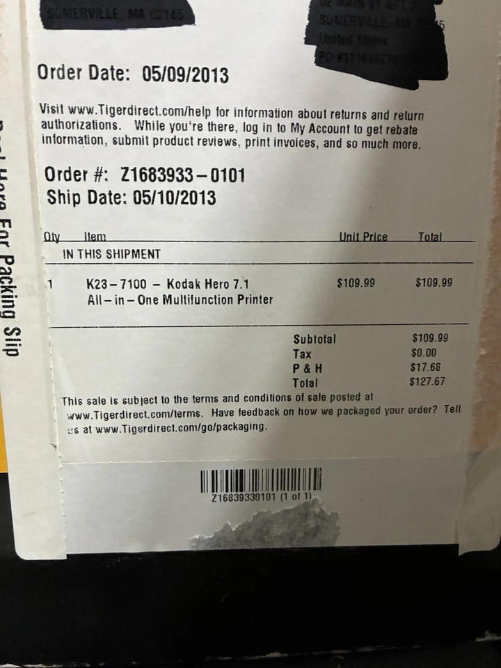 Kodak Hero 7.1 Wireless All-in-One Inkjet Printer Open Box No Power Cord - Image 4 of 4