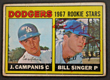 Bill Singer LA Dodgers Autographed Signed 1967 Topps #12 ROOKIE Card