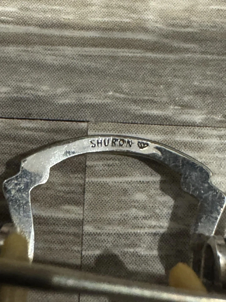 Anteojos octágonos Shuron sin montura de colección NOS Cable Temple marco dorado EE. UU. Foto 4 de 4