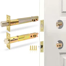 5-Inch Deadlatch & Deadbolt Latch Combo Door Lock Parts with Square Interface Fi