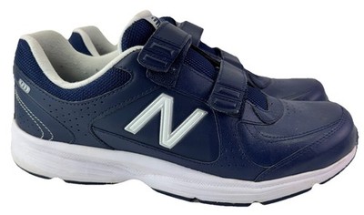 New Balance 411 Walking Shoes MW411HSN Navy Hook Loop Strap Mens 10
