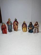 Vintage Lot Of 6 West Germany Plastic Nativity Character Figures 3-4” Wise Man