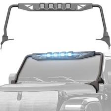 For 18-26 Jeep Wrangler Jl 4xe Windshield Frame Roof Sun Visor Cowl Cover4light