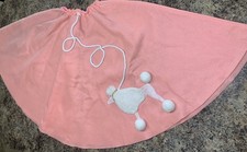 1950s Poodle Pink Felt Skirt Costume Halloween Rock Around Clock Waist-20  -34  