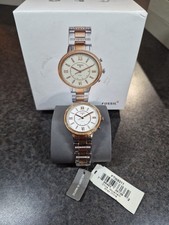 Fossil Q Watch Virginia Hybrid Smart Watch FTW5011 Womens Gold Crystal Bezel