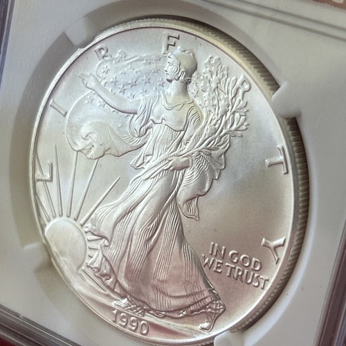 🇺🇸1990 Silver Eagle - frühe Produktion - NGC MS69 - geprägt in 89’🦅 - Bild 4 von 9