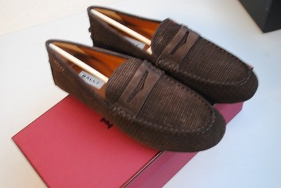 BALLY AUTHENTIC REINDEER LEATHER LOAFERS 42 550.00 CART. PRIM-SUMMER V COLLECTION