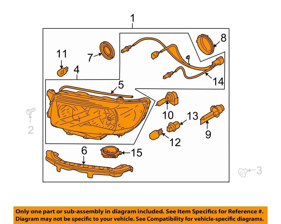 06 07 08 SUBARU FORESTER Headlamp Assembly Passenger Side Right Foto 3 de 4