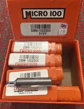 12 MICRO 100 SOLID CARBIDE BORING BAR .10 MIN x .25 MAX BORE DBM-100250X
