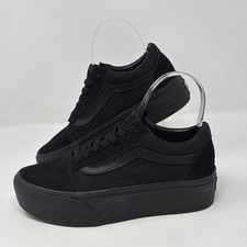 Vans Old Skool Platform Triple Black Sneakers Donna 7 Uomo 5,5 EU 37