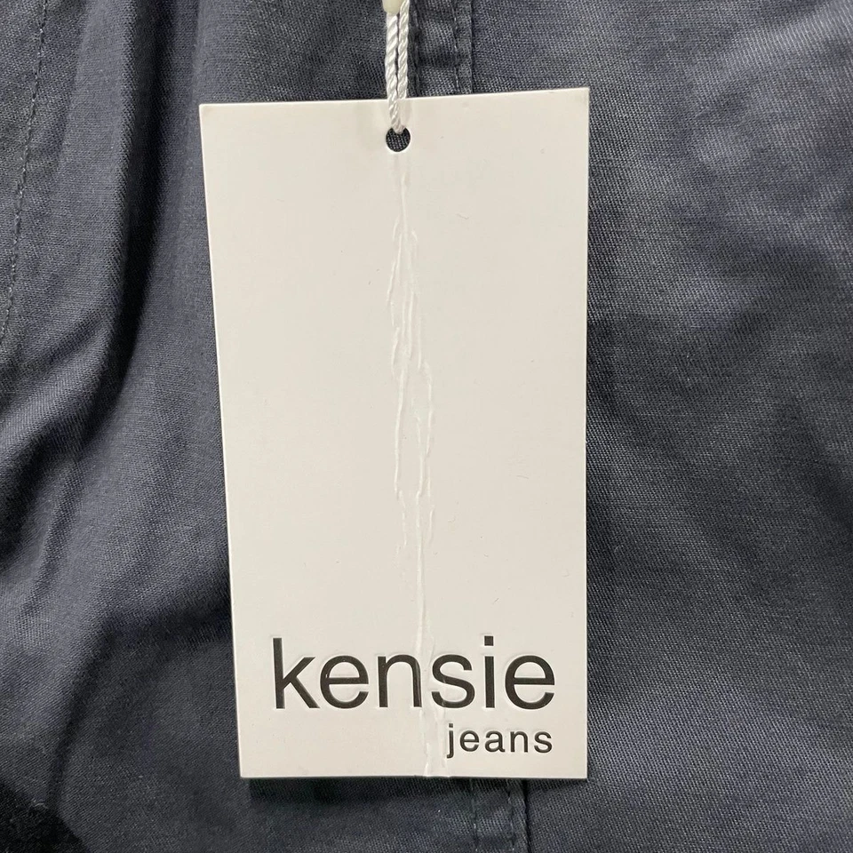 Pantalón cargo KENSIE sarga elástica con cordón para mujer talla 8/29 gris Anne Foto 2 de 4