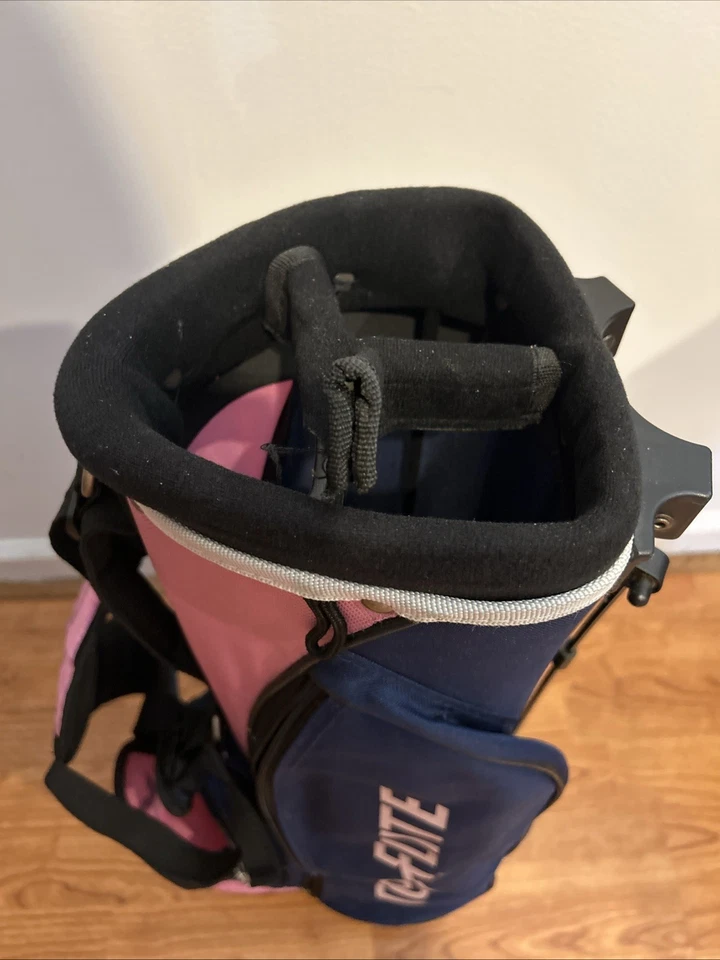 Top Flite XL Youth Girls Golf Stand Bag Pink/Blue w/5 Golf Clubs Right-Handed - Image 4 of 4