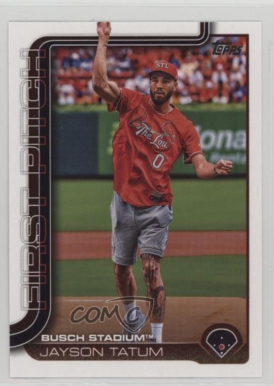 2025 Topps Series 1 2024 First Pitch Jayson Tatum #FP-5 19yg