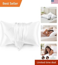 Satin Pillowcase for Hair and Skin, Similar to Silk Pillow Cases 2 Pack, Pill...