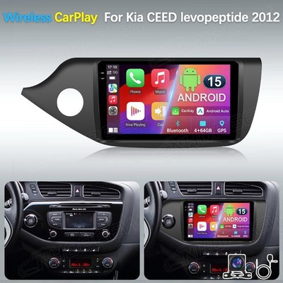 4+64GB Für Kia Ceed JD 2012-2017 Carplay Android 15 Autoradio GPS NAVI +KAM SWC
