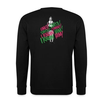 Buddy Der Weihnachtself Santa’s Coming Spruch Unisex Pullover - Bild 1 von 4