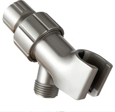 Shower Head Holder for Handheld Shower Head, Brushed Nickel Adjustable Shower Ar