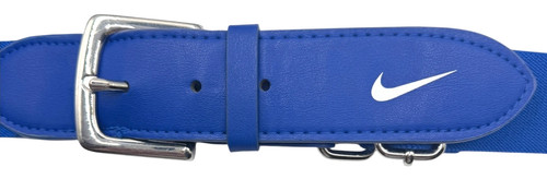 Nike Baseball Belt Royal Blue Size 36 to 29 inches One Size Siver Hardware 1.5"