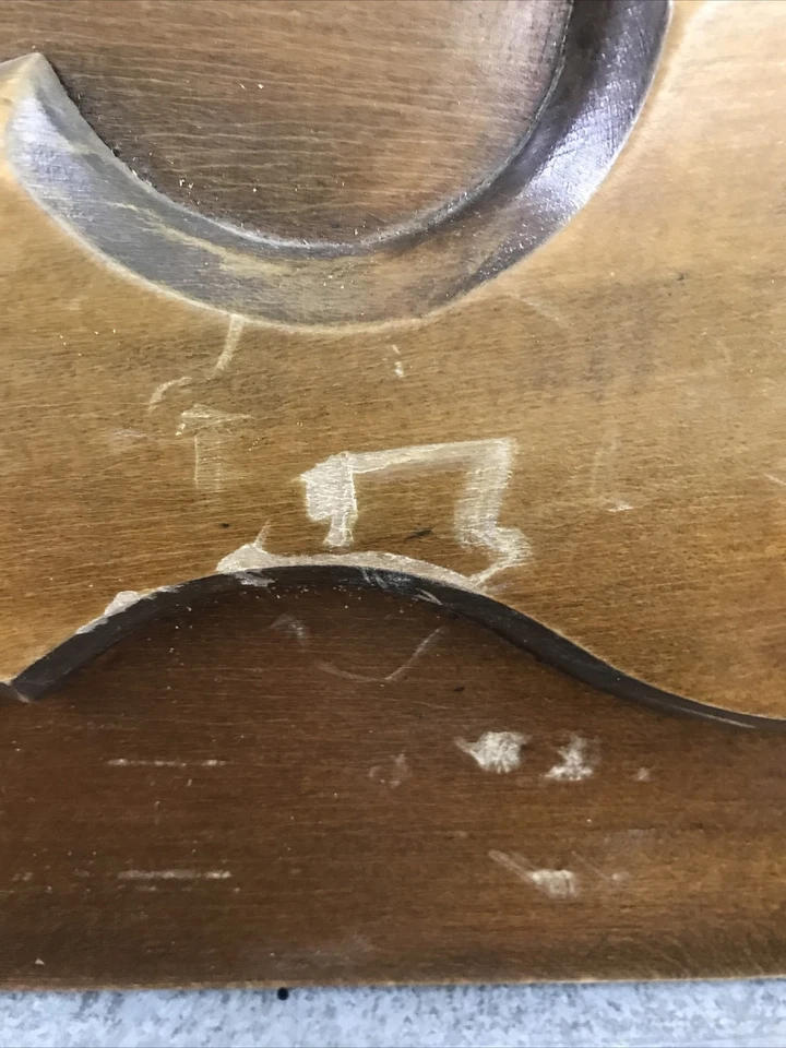 "Pedimento arquitectónico antiguo ornamentado tallado madera recuperada sobre puerta - 48""" Foto 3 de 4