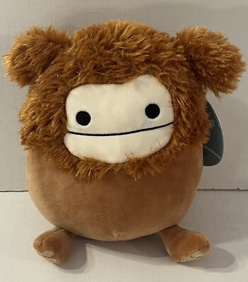 Squishmallows 8'' Benny Bigfoot Soft Brown Sparkle Hair Yeti Plush BNWT