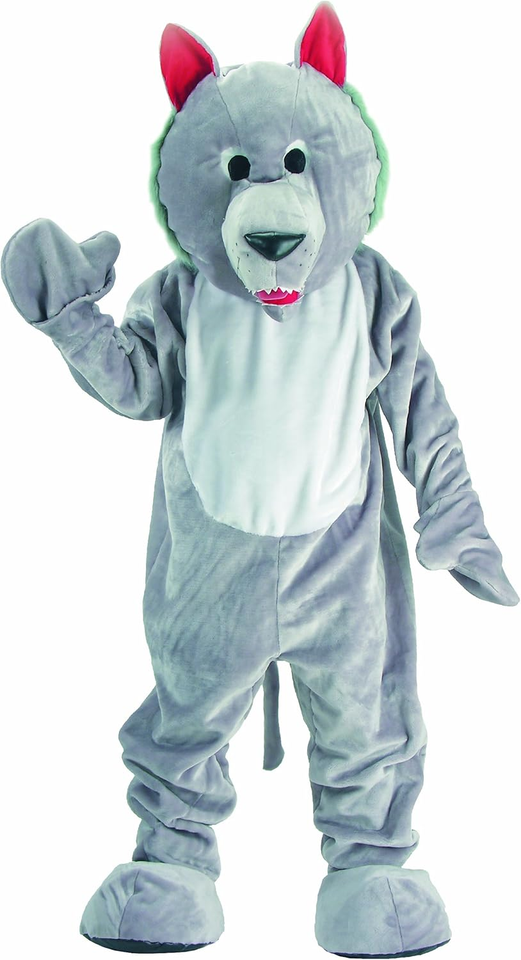 Wolf Mascot Costume Big Bad Wolf Costume for Teens and Adults Plush