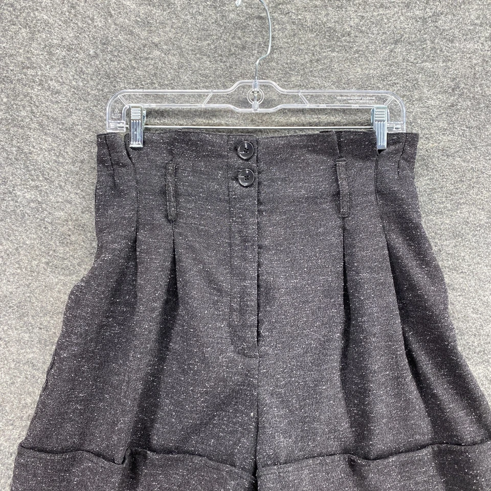 Pantalones Cortos Twenty One Mujer M Gris Medio Tiro Alto Plisados Puños Rayón Informales Foto 3 de 4