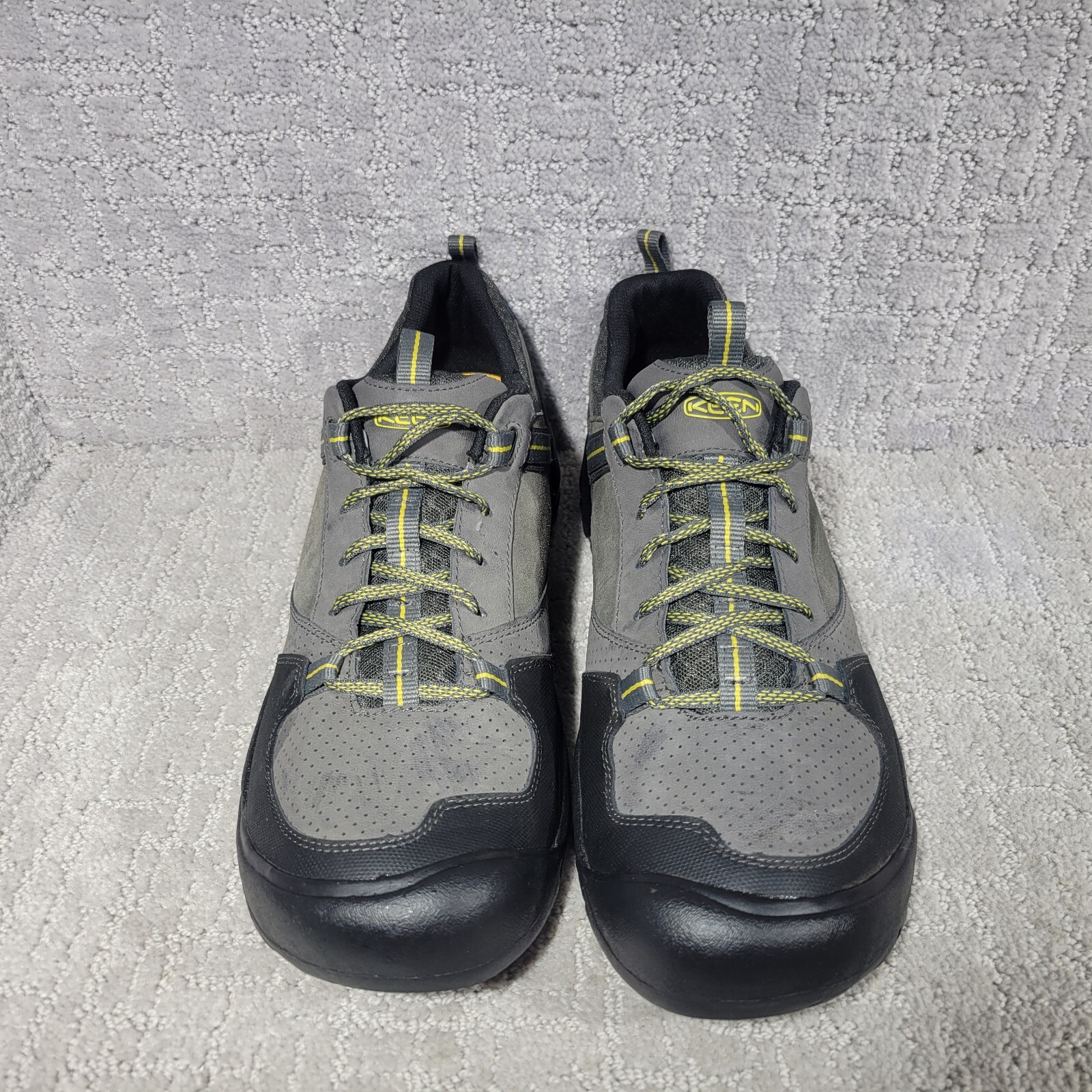 Scarpe da trekking KEEN Montford da uomo taglia US 14M grigio magnetico in pelle nera
