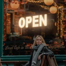 LED Open Sign for Business, 30"x10" Dimmable Brightness Large Electric Light Up