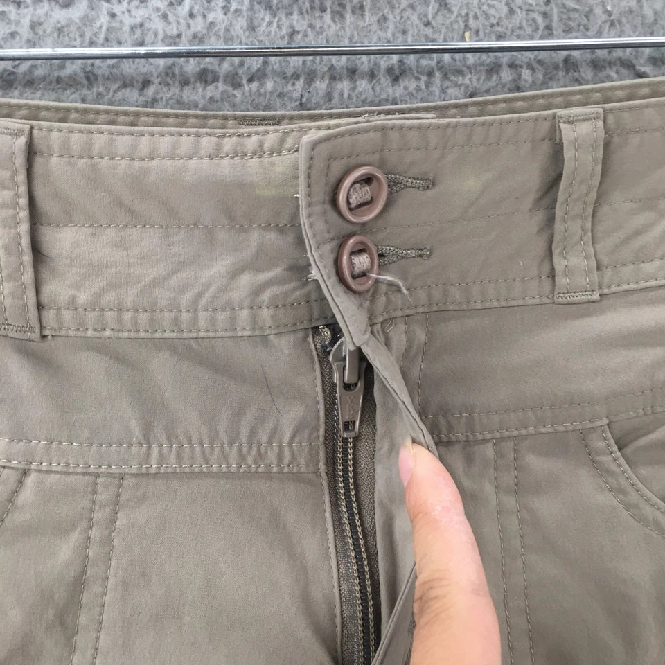 Cabelas Cargo Pants Womens 6 (Actual 32x31) Beige Straight Leg Mid Rise Zip Fly - Image 4 of 4