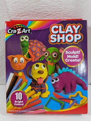 Cra-Z-Art - Clay Shop - 10 Bright Colors - Sculpt, Mold, Create!