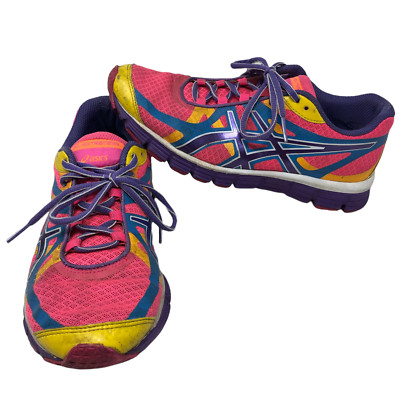 Asics Gel Extreme 33 Running Shoes Womens 8.5 T2H9N Multicolor Pink Purple Blue 