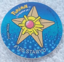 Tazos POKEMON 1 SABRITAS STARYU #120 HTF NOS 1998 Nintendo Mexico Sabritas NOS