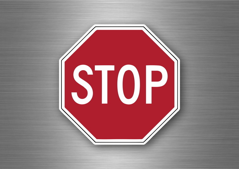 Vintage USA STOP Sign Sticker Traffic Signal | eBay